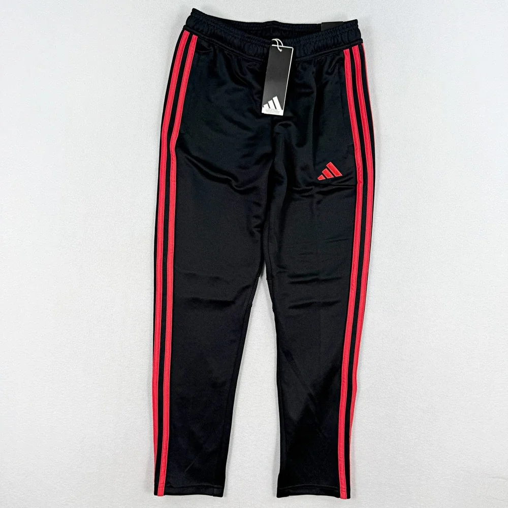 Adidas Tiro Essential Soccer Pants Size XL Kids Black/Lucid Red KC3137, NWT
